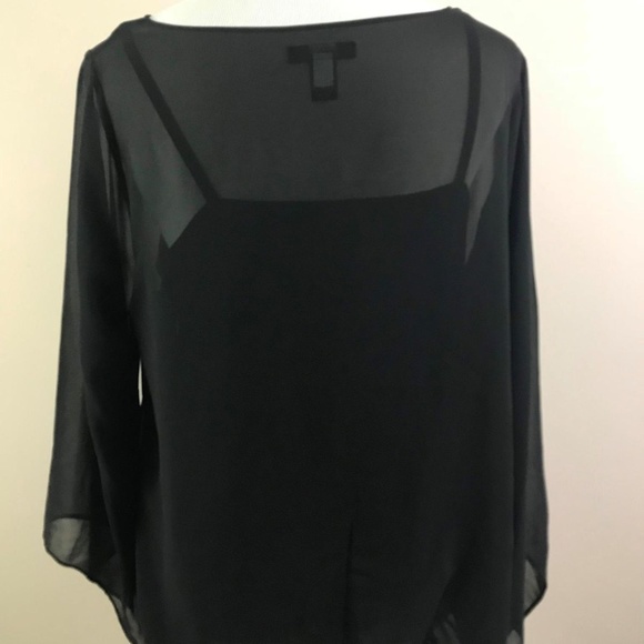 NEW Alfani Sheer Floral Blouse Black Pink Size 0X - Picture 2 of 8